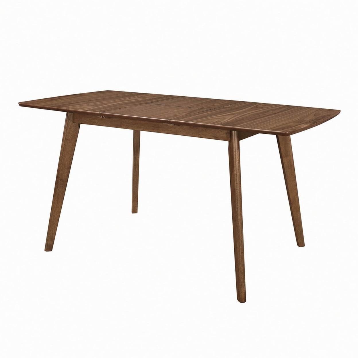 49" Brown Wood Extendable Mid-Century Modern Dining Table