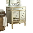 thumbnail image 1 of 30 Inch Mirrored Style Austelll Bathroom sink vanity With Gold Trim - Benton Collection, 1 of 1