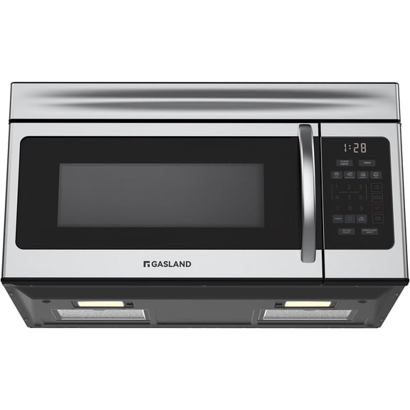 30 Inch Over-the-Ran Microwave Oven 1.7 Cu.Ft Over Stove Microwave 1000W with 10 Power Levels Sensor & One-Touch Cooking 300 CFM Venting LED Cooktop Light Black Kitchen Microwave