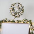 thumbnail image 1 of 30-Inch Pre-Lit Christmas Wreath – Battery Operated Artificial Holiday Wreath with 40 LED Lights, Red & Gold Ornaments, Pine Cones, Berries & Bow for Indoor & Outdoor Décor, 1 of 7