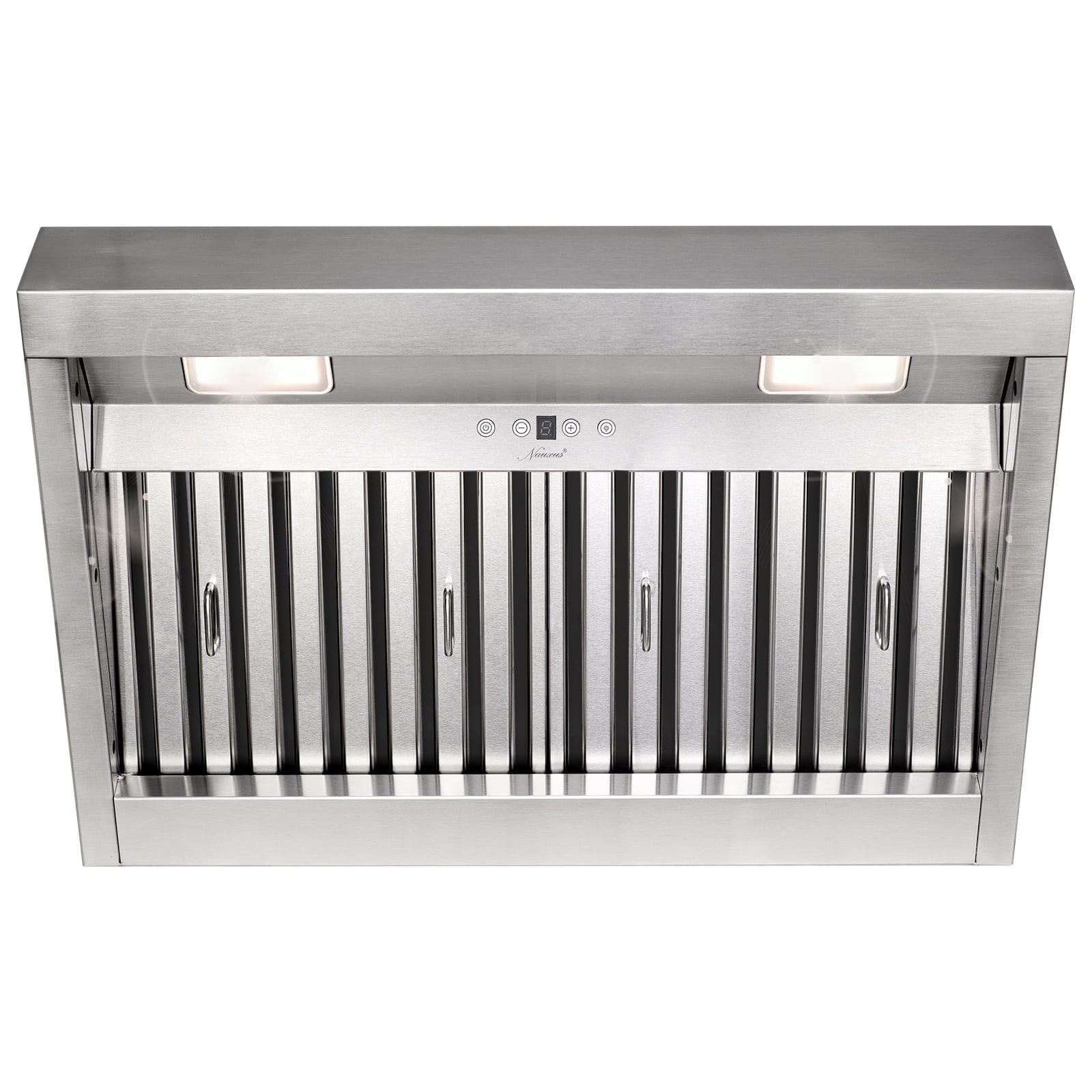 Akicon 30 inch Range Hood Insert, Stainless Steel 6 inch Ducted Built-in Vent Hood, 120 Volts, 1200 CFM, Dimmable LED Warm Lights, Dishwasher Safe Filters, 3 Speed