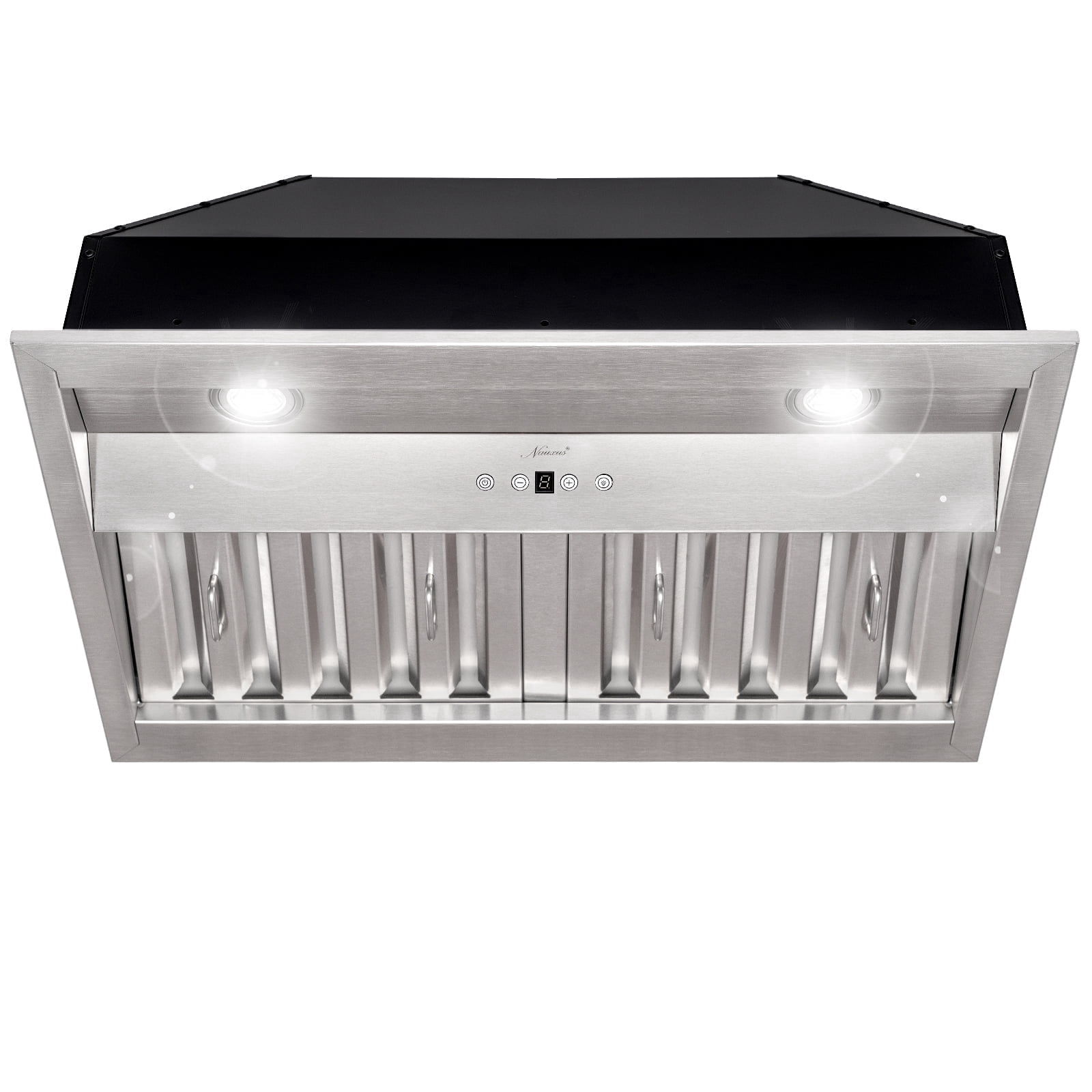 Akicon 30 Inch Stainless Steel Range Hood Insert, 600 CFM Ducted Built-in Vent Hood, Ultra Quiet, Dimmable Cool & Warm Dual LED Lights, Dishwasher Safe Filters