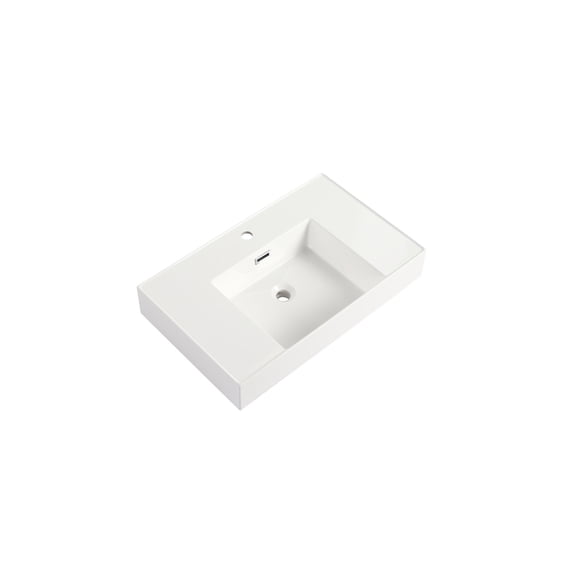 30-Inch Resin Vanity Top - Smooth & Flat Surface - Bathroom Vanity Renovation - Low - Effort Maintenance