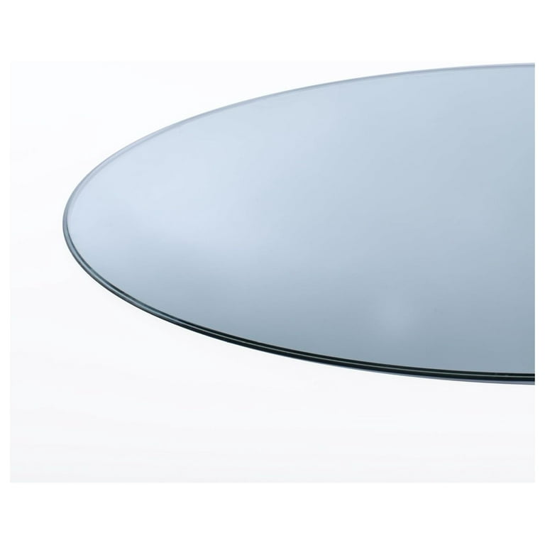 30" Inch Round 1/2" Thick Clear Glass Table Top with ogee Edge and