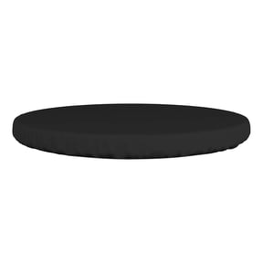 30 Inch Round Table Cover Outdoor Waterproof - Elastic Fitted Patio Furniture Protector - Vinyl Tablecloth for Picnic, Camping, Parties - UV Resistant & Anti-Fading (Black)