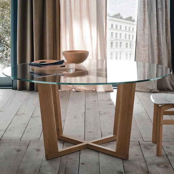 30 Inch Round Tempered Glass Table Top Replacement for Coffee Dining  Furniture Protection