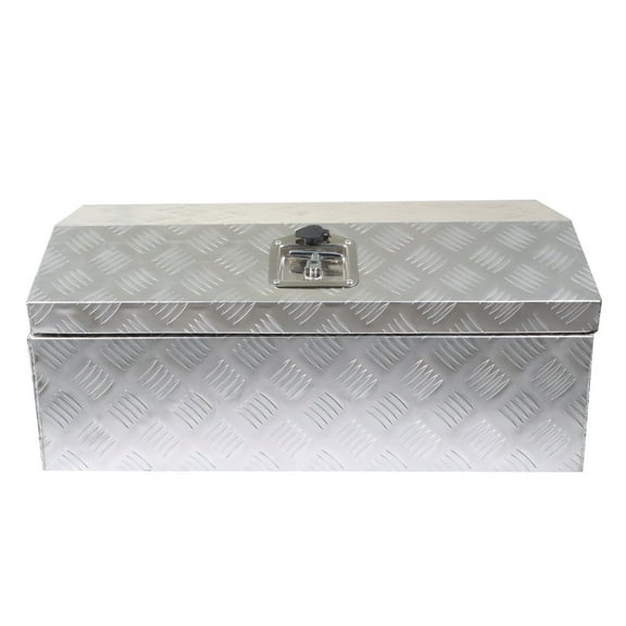 30 Inch Trailer Tongue Tool Box Diamond Tread Aluminum Heavy Duty Truck Pick Up Underbody Storage Organizer Weather Resistant Seal Planks w/Keys