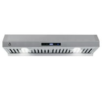 30 Inch Under Cabinet Range Hood, 400 CFM, 3 Speed Exhaust Fan, Stainless Steel Kitchen Vent, Touch Screen, LED Lights, Dishwasher Safe Baffle Filter