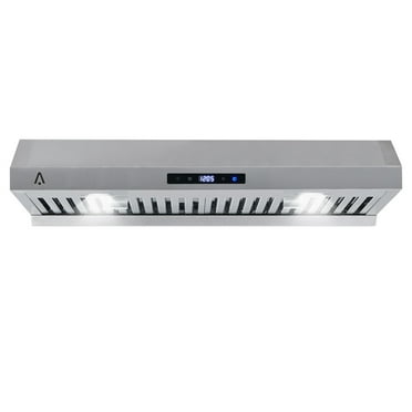 30 Inch Under Cabinet Range Hood, 400 CFM, 3 Speed Exhaust Fan, Stainless Steel Kitchen Vent, Touch Screen, LED Lights, Dishwasher Safe Baffle Filter