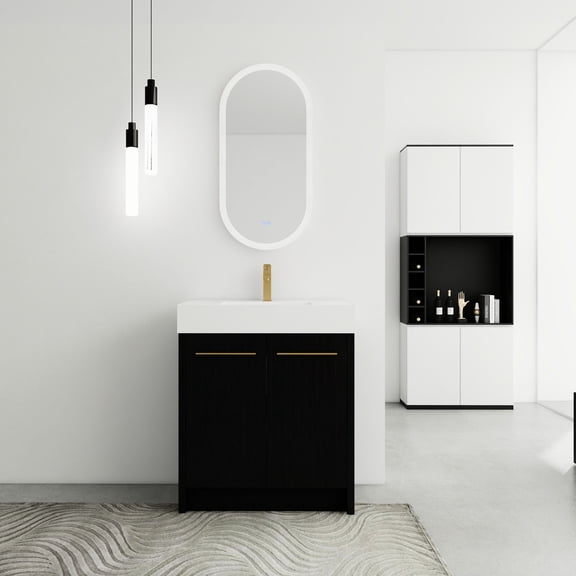30 Inch Vanity Base | Scratch-Resistant & Adjustable | Bathroom