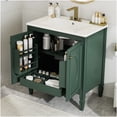 thumbnail image 1 of 30 Inch Vintage Green Bathroom Vanity Set with Sink, Soft Close Cabinet and Storage Drawer, 1 of 10