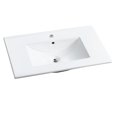 thumbnail image 1 of 30 Inch White Ceramic Bathroom Sink - Large 29.62"x18.54" Basin. Material, Easy To Clean, Sleek Design For , Maintenance, Style, 1 of 5