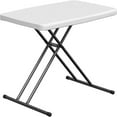 thumbnail image 1 of 30 Inch White Folding Desk, Adjustable Height TV Tray Table for Couch, Bed, & Living Room, Compact Foldable Design, 1 of 8