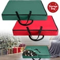 thumbnail image 1 of 30 Inch Wreath Storage Bag, Dustproof Large Capacity Oxford Pouch, Reinforced Handles Smooth Zipper, Holds Christmas Wreaths Garlands Baubles, Guards Decor from Damp Squeezing for Seasonal Storage, 1 of 7