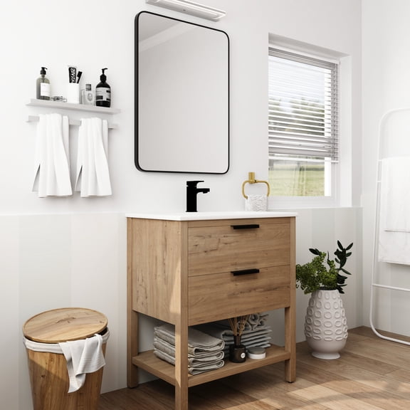 30-Inch with 2 Drawers - Self-Closing Function - Bathroom Storage - Easy Maintenance