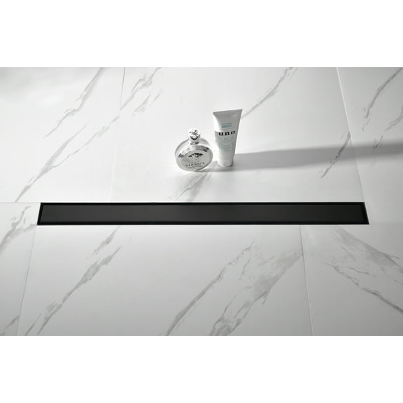 30 Inches Linear Shower Drain with Removable Cover, 304 Stainless Shower Drain Included Hair Strainer and Leveling Feet