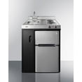 thumbnail image 1 of 30 Inches Wide All-In-One Kitchenette, stainless steel/black, 1 of 5