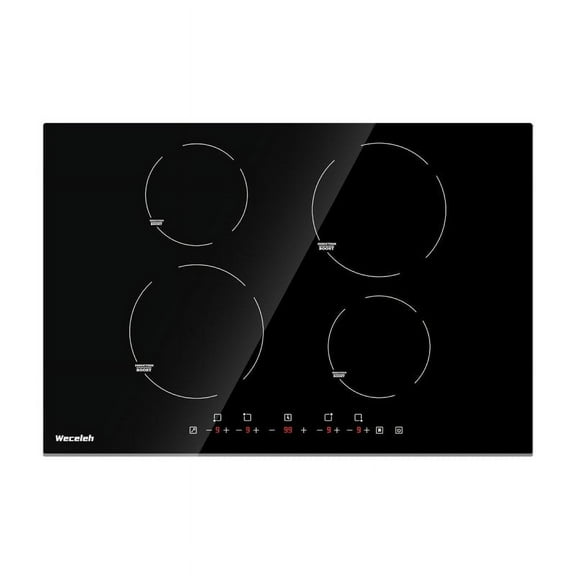 30" Induction Cooktop, 4 Burner Cooktop, 7000W, Boost Function, (No Plug)