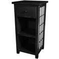 thumbnail image 1 of 30" Japanese Shoji Design End Table w/ Shelves - Black, 1 of 1
