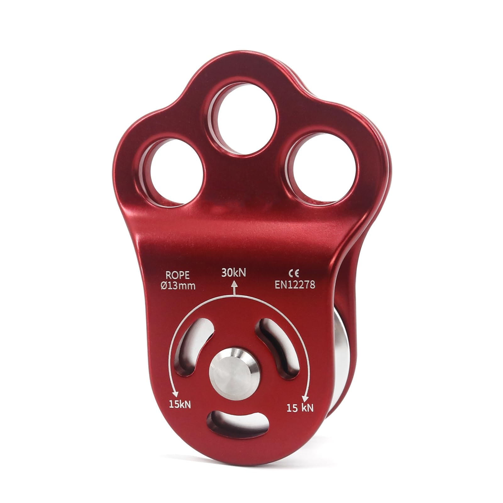30 KN Three Holes Rescue Climbing Pulley, for Max Rope 13 mm Rope ...