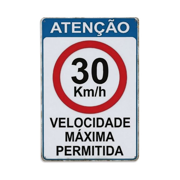 30 Km H Speed Limit Tin Sign Vintage Metal Poster Living Room Bar Man Cave Home Wall Art Decor 8x12inch