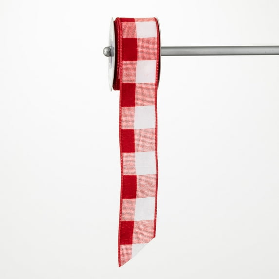 30'L Sullivans Classic Red & White Ribbon, Red