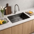 thumbnail image 1 of 30"L x 19"W Undermount Single Bowl 20-Gauge Black Stainless Steel Kitchen Sink with Drain Assembly, 1 of 8