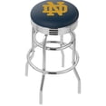 thumbnail image 1 of Notre Dame Fighting Irish 30" Alternate Chrome Double Ring Swivel Bar Stool with 2.5" Ribbed Ring, 1 of 2