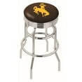 thumbnail image 1 of 30" L7C3C - Chrome Double Ring Wyoming Swivel Bar Stool with 2.5" Ribbed Accent Ring by Holland Bar Stool Company, 1 of 2