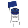 thumbnail image 1 of St. Louis Blues 30" Chrome Double Ring Swivel Bar Stool with a Back, 1 of 2