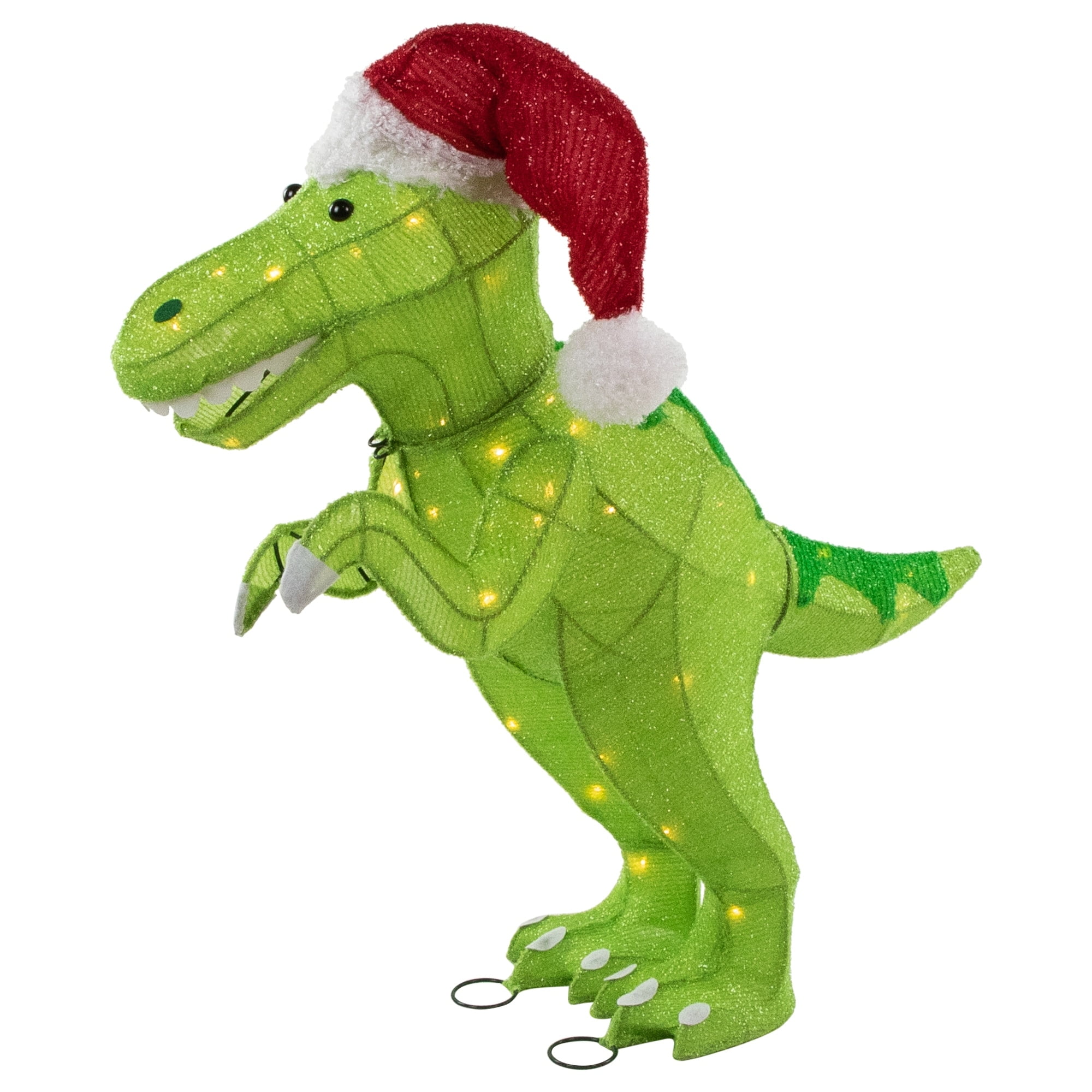30 LED Lighted Tinsel Santa T Rex Dinosaur Outdoor Christmas 30-led-lighted-tinsel-santa-t-rex-dinosaur-outdoor-christmas