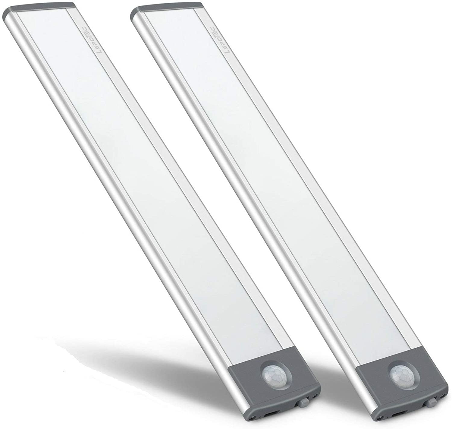 30-LED Motion Sensor Cabinet Light,Magnetic Motion Activated Under Counter Closet Lighting, Wireless USB Rechargeable Kitchen Cupboard Night Lights,Motion Activated Light Bar-2Pack