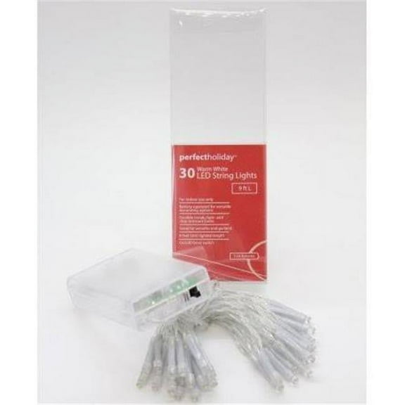 30 LED String Light Battery Operated with Timer, Warm White