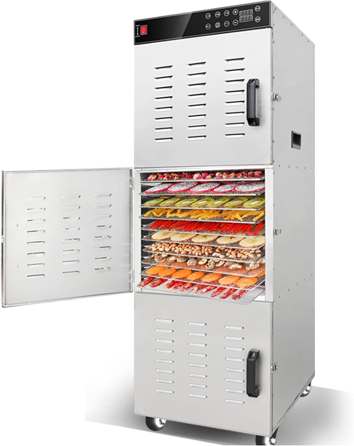 30 Layers Commercial Food Dehydrator Dryer Fruit Vegetable Meat Pet Food Dry Machine with Touch Digital Temperature Control