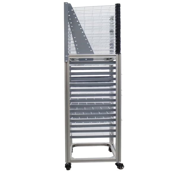 30 Layers Ground-placed Movable Push and Flip-open Drying Rack Screen Printing Drying Rack