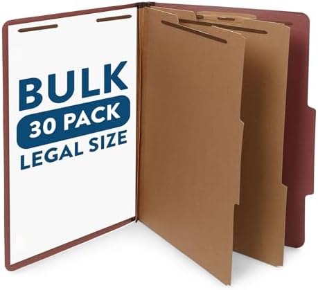 Standard Folder 30 Legal Size Classification Folders, 2 Divider 2 Inch Tyvek Expansions ...
