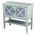 thumbnail image 1 of HomeRoots 291875 Cottage 2-Door Console Cabinet with Lattice Mirror Inserts &amp; Shelf, 1 of 2