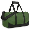 thumbnail image 1 of 30 Liter, 17 Inch Canvas Duffle Bags for Men and Women – Travel Weekender Overnight Carry-On Shoulder Duffel Tote Bags - Green, 1 of 5