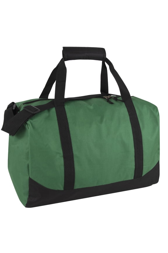 30 Liter Capacity Unisex Duffle Bag with Velcro Closure Handle and Luggage Shoulder Strap for Gym, Travel and Commuting in Hunter Green