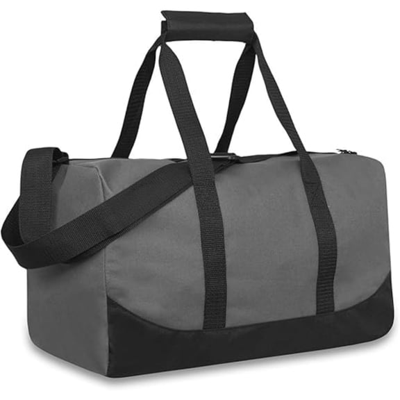30 Liter, 17 Inch Canvas Duffle Bags for Men and Women  Travel Weekender Overnight Carry-On Shoulder Duffel Tote Bags (Grey)