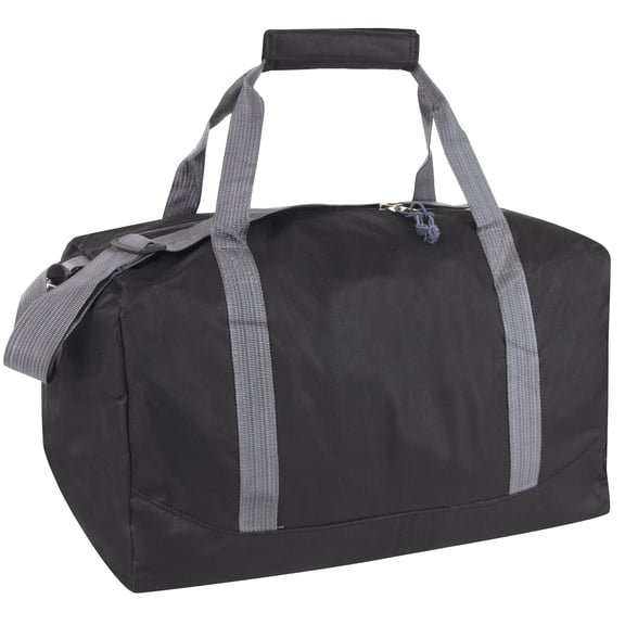 30 Liter Capacity Unisex Duffle Bag with Velcro Closure Handle and Luggage Shoulder Strap for Gym, Travel and Commuting in Black