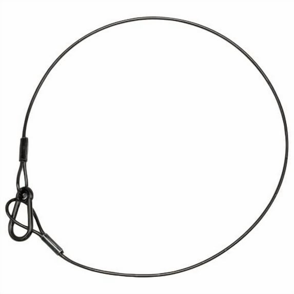 30" Long 3 mm Thick Black Safety Cable