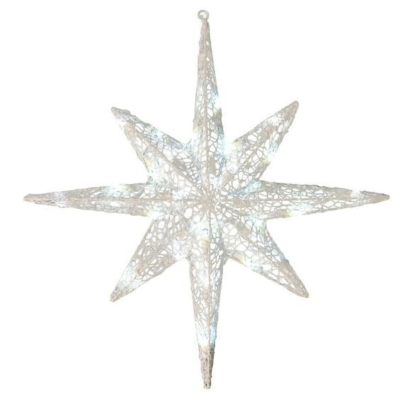 30 Lt Morphing LED White Woven Bethlehem Star, Pure White