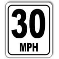 thumbnail image 1 of 30 MPH miles per hour Aluminum Composite Sign, 15"x18", 1 of 1