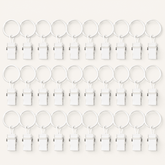 30 Metal Rings Hooks Hanging Headband Brackets Metal Clips