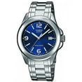 thumbnail image 1 of 30 Meter Water Resistant Stainless Steel 3-Hand Analog Watch with Date MTP1215A-2A, 1 of 4