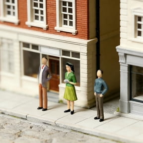 30 Mini People Figurines 1:30 Scale Painted Miniature Figures, Sitting and Standing Tiny People Model for Model Trains, Architectural Projects and Miniature Scenes