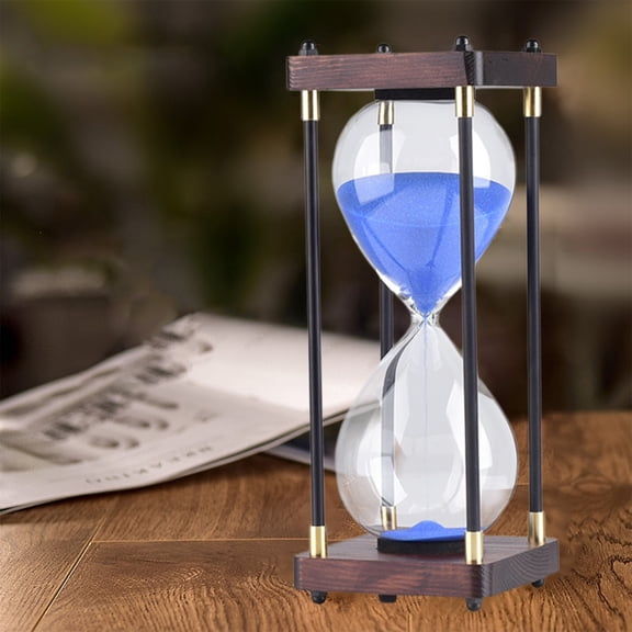 30 Minute Glass Hourglass Timer with Anti-Fall Design, Educational Sand Timer for Kids Learning, Time Management Tool in White, Red, Yellow, Blue