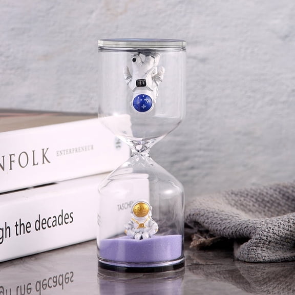 5 Minutes Outer Space Astronauts Hourglass Sand Timer Hourglass Sand Timer (Purple, 5Minutes)