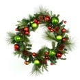 thumbnail image 1 of 30" Mixed Green Wreath Red-Green Décor, 1 of 1